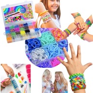 GUMKI DO ROBIENIA BRANSOLETEK DLA DZIECKA DUŻY ZESTAW 6800 EL XXL PREZENT