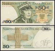 BNU - POLSKA PRL 50 złotych 1986 EM 075 0 095 # P184ee # st 1