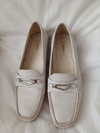 geox respira r. 39,5 skóra białe mokasyny