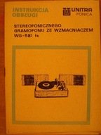 WG-581 fs Gramofon Instrukcja Obsługi Fonica