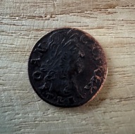 Jan Kazimierz Waza , szeląg miedziany ( boratynka) 1663