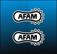 2x Naklejka Logo AFAM 86x45 mm Motocykl Quad Cross Ścigacz Skuter Nalepka
