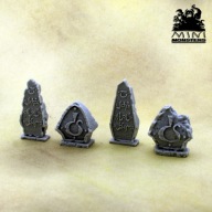 ELVEN WAYSTONES 4 szt. - Oldhammer, Fantasy scenery,Wargames terrain