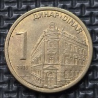 *SERBIA [1898]*1 dinar 2010 Budynek Banku Narodowego **moneta magnetyczna