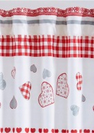 22955 ZASŁONA BAWEŁNIANA SERDUSZKA TAŚMA 1 SZT 110 X 245 cm