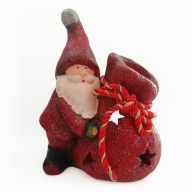 Mikołaj z Prezentami KOMINEK NA TEALIGHTY LAMPKA FIGURKA Świąteczna 16 cm
