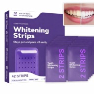 FIOLETOWE PASKI WYBIELAJĄCE DO ZĘBÓW 28szt ZESTAW PREMIUM BEZ BÓLU HIT DRY