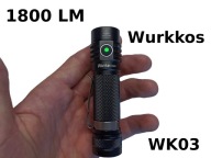 Wurkkos WK03 latarka LED aku 18650 1800lm EDC lepsza od OLIGHT SOFIRN