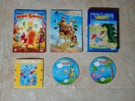 ZESTAW 3 BAJEK DLA DZIECI DVD, 3 PŁYTY CD MUZYKA DLA DZIECI SUPERCENA