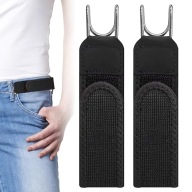 PASEK ELASTYCZNY BEZ KLAMRY 2 SZT UNISEX NIEWIDOCZNY Z HACZYKIEM DO SPODNI