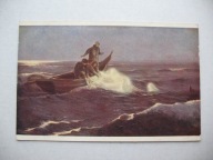 ZAGINIONY ŚWIAT SYRENY W RYBACKIEJ SIECI POŁÓW przedwojenna POCZTÓWKA