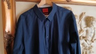 HUGO BOSS-KOSZULA MĘSKA-R-XL -CIEMNY GRANAT -ZNAKOMITA.