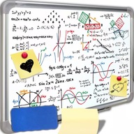Tablica suchościeralna magnetyczna 60 x 45 cm z markerami do biura, domu