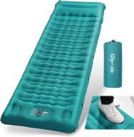 Materac dmuchany z pompką 66 cm x 192 cm x 12 cm Glymnis SP-01 zielony