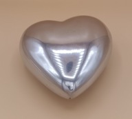 metalowe Serce platerowane srebrem Duże 13cm Vintage - kolekcjonerskie