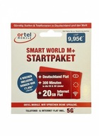 Ortel DE niemiecki Starter Karta SIM Card PrePaid Smart World M+