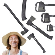 SIEKIERA ROZŁUPUJĄCA KUTA DO ŁUPANIA MAŁA ZESTAW SIEKIER 3 SZT FIBERGLASS