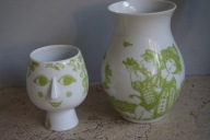 WAZONY KOMPLET 2szt. Bjorn Wiinblad DANISH DESIGN PORCELANA UNIKAT