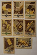 ETYKIETY ZAPAŁCZANE - 50 LET LAT SOLO LIPNIK 1959 - 8 SZTUK CZECHOSŁOWACJA