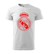 Koszulka dziecięca Real czerwone logo Madryt rozmiar 134