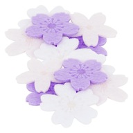 FILCOWE KWIATKI KWIATY Z FILCU 16 SZTUK DEKORACYJNE FIOLETOWY MIX