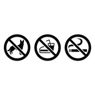 Naklejka 3 znaki zakazu na taksówkę TAXI wodoodporna bez tła od GravArt