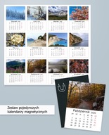Zestaw Kalendarze magnetyczne 2026 7x9cm na lodówkę | Różne wzory