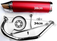 TŁUMIK WYDECH SKUTER 4T ZIPP QUEST ROMET GY6 CZERWONY