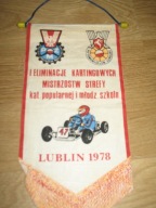 AUTOMOBILKLUB LUBELSKI zawody kartingowe 1978 PZM proporczyk