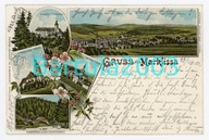 Pozdrowienia z Leśnej - Marklissa - Litografia , RRR