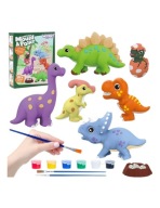 Zestaw Kreatywny Odlewy Gipsowe DIY Dinozaury Figurki do Malowania Prezent