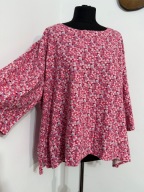 244 różowa kolorowe kwiaty letnia upał Cotton Traders 6XL len lniana