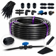Zestaw nawadniania kropelkowego 25 m rura 16 mm emitery patykowe