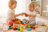 Zestaw XXL Drewniane Warzywa do Krojenia + AKCESORIA GRATIS !!