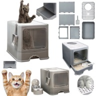 DUZA KUWETA DLA DUZEGO KOTA Z SZUFLADA ZAMKNIETA SKLADANA XXL + LOPATKA