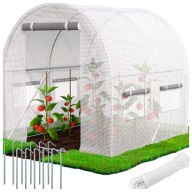 TUNEL FOLIOWY OGRODOWY SZKLARNIA WIELOSEZONOWA STELAŻ OCYNK FOLIA UV 2X2X2M