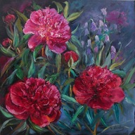 Obraz olejny pt. Piwonie 11