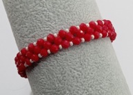 Bransoletka ze szklanych koralików, studniówka, walentynki