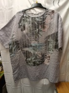 Włoska BARDZO DUŻA Bluzka kreszowana rozm 52/54 jak NOWA