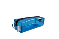 Niebieska transparentna kosmetyczka PCV - wodoodporna