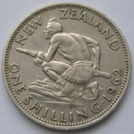 Nowa Zelandia 1 shilling 1962 - Maorys - Elżbieta II