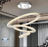 Kryształowa Lampa Sufitowa Żyrandol LED Zmiana KOLORÓW 20+40+60cm Okazja