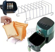 WKŁAD STOJAK NA TOSTY RUSZT +NÓŻ DO AIR FRYERA FRYTKOWNICY grill 15 x 9cm