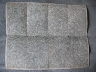 ŁUŻYCE GÓRNE POWIAT GORLITZ BUDZISZYN przedwojenna MAPA NA PŁÓTNIE