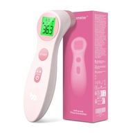 Bezdotykowy termometr różowy Femometer szybki pomiar 1s LCD