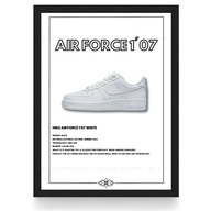Plakat Nike Air Force 1 White/The Frame/ (Czarna/Biała Ramka)