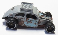 HW Custom Volkswagen Beetle Patina Bug - Szary z Rdzą | Seria VW 2019 1:64