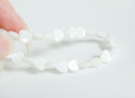 Naturalna Muszla macica perłowa SERDUSZKO serce Serduszka małe sznur