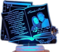 PODZIĘKOWANIA DLA RODZICÓW Z TWOIM FOTO LED ŚLUB