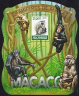 Mozambik 2015 ** cena 7,90 zł kat.8€ - fauna, małpy, blok
